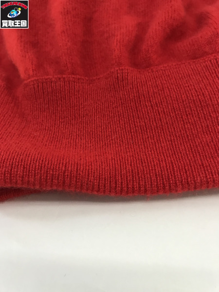 Lv  19SS インサイドアウト クルーネック カシミヤ ニットセーター 赤 L