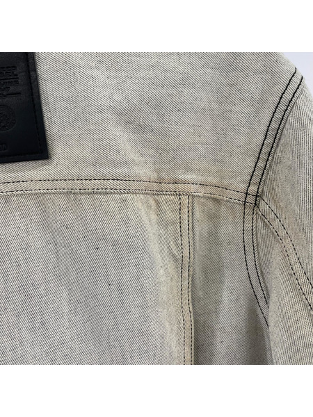 DIESEL デニムジャケット ダメージ加工 白（M）