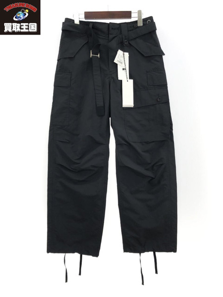 Sacai 23AW Matte Taffeta Pants カーゴパンツ ブラック 0 23-03142M[値下]