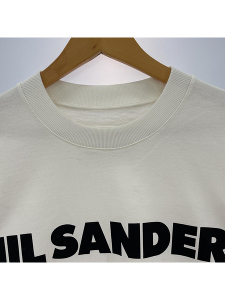 JIL SANDER L/SロゴプリントTシャツ L ホワイト[値下]