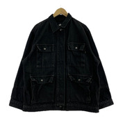 STUSSY デニムジャケット デニム カバーオール ブラック
