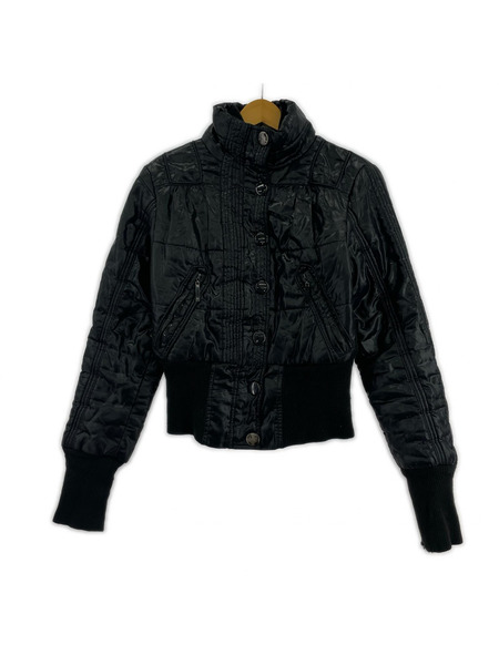 ジャケット ロングリブナイロンジャケット S BLK