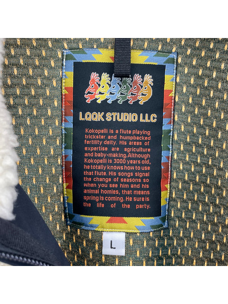 LQQK STUDIO KOKOPELLI FLEECE フリースジャケット L アイボリー