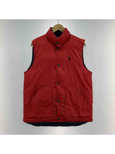 POLO RALPH LAUREN ダウンベスト リバーシブル ダウンベスト 紺 (S)