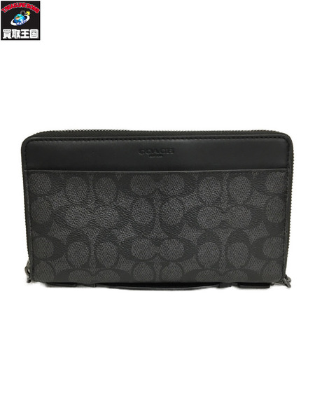 COACH　シグネチャー/ダブルジップ/トラベルオーガナイザー/CW375