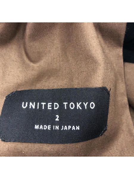 UNITED TOKYO トラックパンツ サイドライン 黒 2