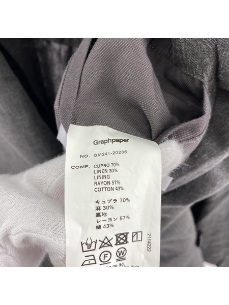 graphpaper 24SS Linen Cupro Double Jacket 3 グレー GM241-02036