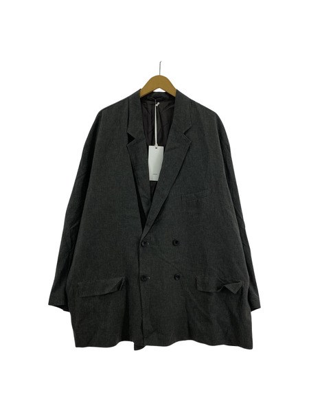 graphpaper 24SS Linen Cupro Double Jacket 3 グレー GM241-02036