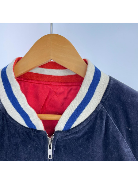 ブルゾン・ジャンパー BGCO ベロア スカジャン 紺