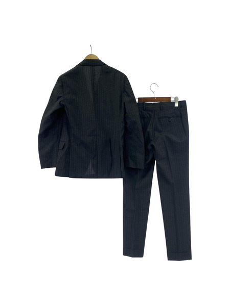 LARDINI ウール ストライプ セットアップ スーツ 44 グレー[値下]