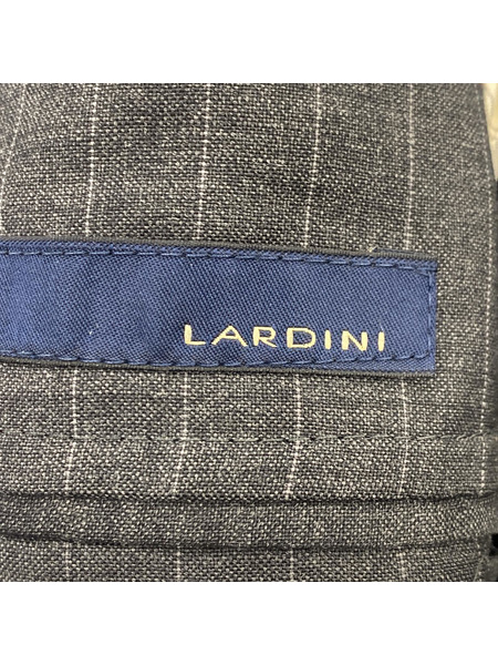 LARDINI ウール ストライプ セットアップ スーツ 44 グレー[値下]