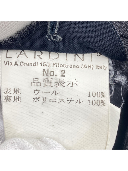 LARDINI ウール ストライプ セットアップ スーツ 44 グレー[値下]