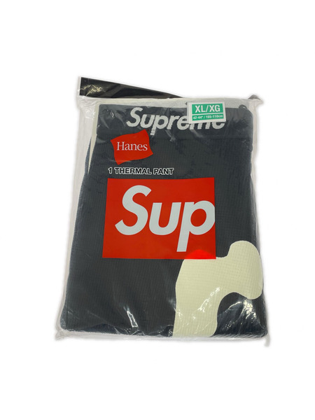 Supreme Hanes Bones Thermal Pant サーマルパンツ XL 黒[値下]