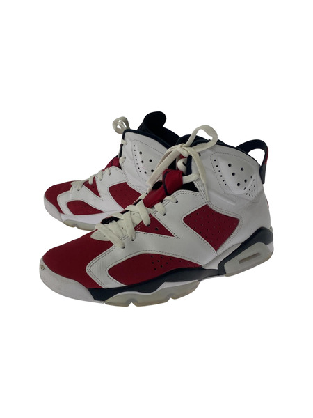 NIKE AIR JORDAN 6 RETRO スニーカー 白赤 27.5cm