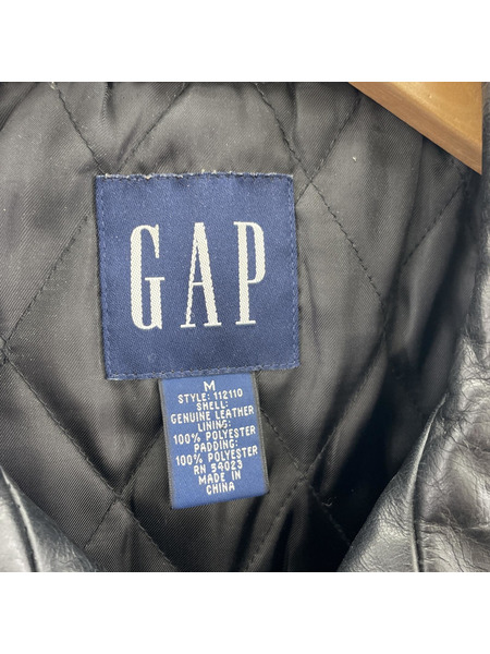 GAP 90S GENUINE LEATHER JACKET M ブラック