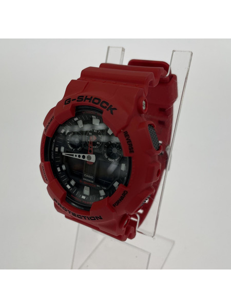 CASIO G-SHOCK/GA-100B-4AJF/アナデジ/腕時計/レッド