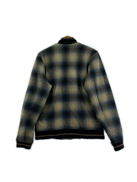 Nudie Jeans チェック柄 ウールスタジャン ブルー