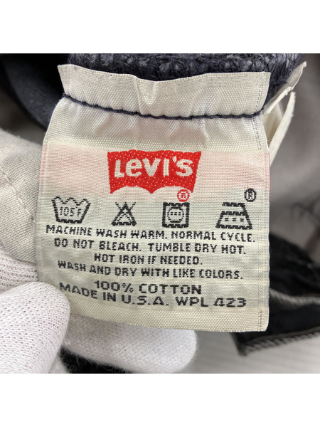 90s Levi's USA製 501-0660 サルファブラック デニムパンツ (W32) 裾カットオフ