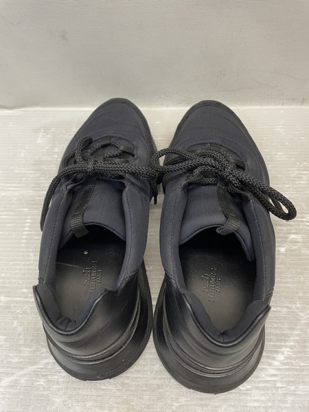 HERMES バスタートワル テクニック×カーフ×シェーヴルヴェロア ローカットスニーカー 42 ブラック