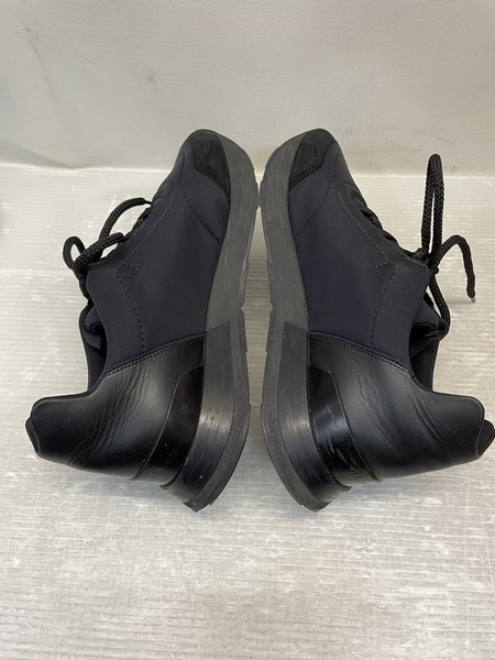 HERMES バスタートワル テクニック×カーフ×シェーヴルヴェロア ローカットスニーカー 42 ブラック