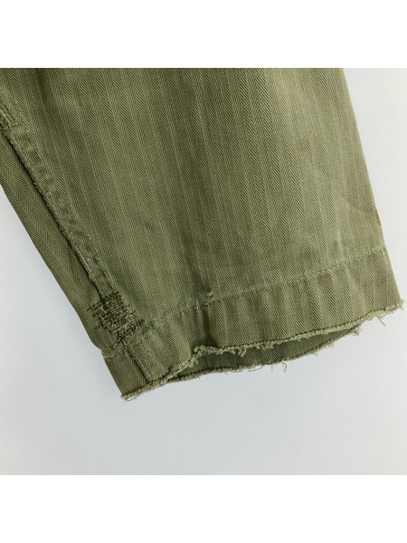OLD・VINTAGE ジャケット USMC WW2 P-44 HBT ジャケット ガスフラップ オリーブ