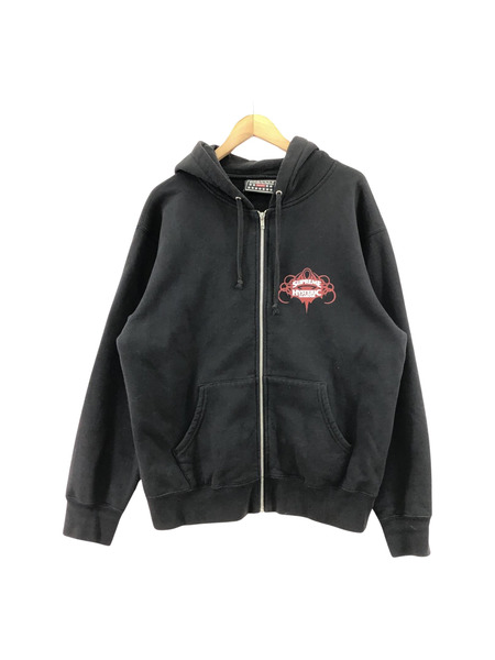 Supreme HYSTERIC GLAMOUR 21ss Zip Up Hooded Sweatsshirt S 黒[値下]