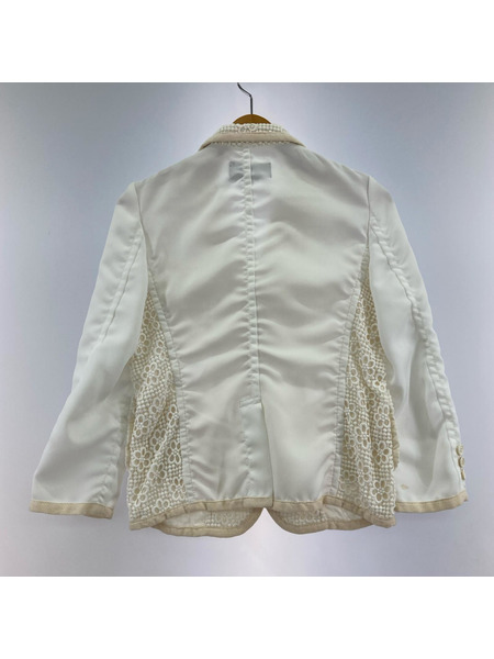tricot COMME des GARCONS  総柄ジャケット アイボリー(S)
