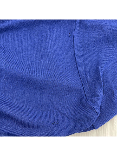 Y’s for men 金タグ ドラゴン刺繍 レーヨンシルクS/Sシャツ ブルー