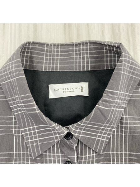Mackintosh ノースリーブワンピース MACKINTOSH LONDON ラインチェックコットンワンピース[値下]