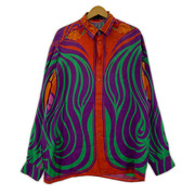 メンズラグ衣料 総柄シルクシャツ/50