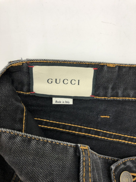 GUCCI/エンブロダイアリーブラックデニム[値下]