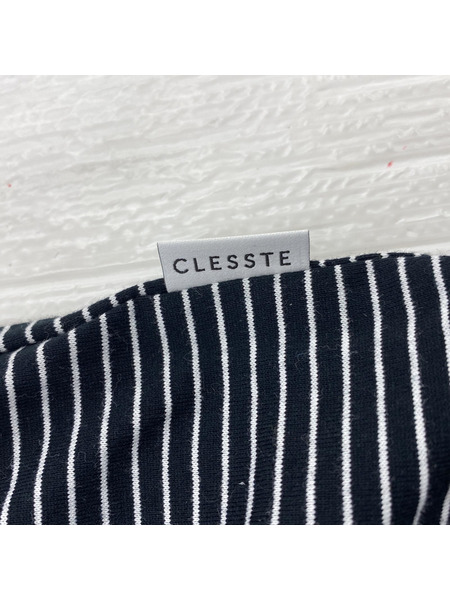 CRESSTE ボーダーS/Sカットソー 黒