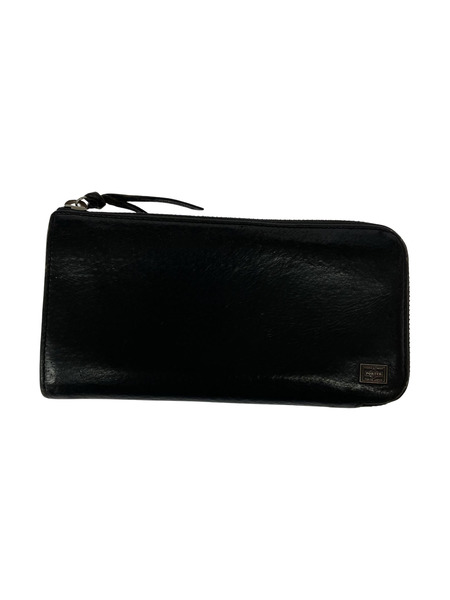 PORTER 長財布 レザー ラウンド長財布 BLK