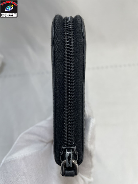 長財布 PRADA サフィアーノ ラウンドジップウォレット BLK