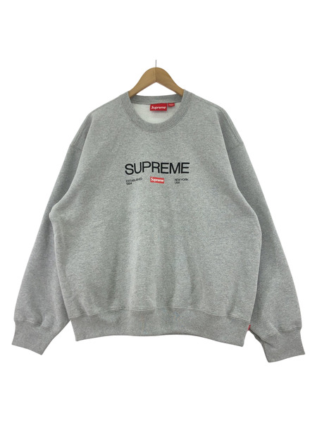 Supreme 24SS Established Crewneck スウェット グレー L