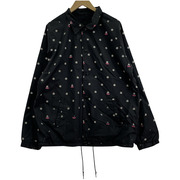 STUSSY 総ロゴ コーチジャケット (L) 黒