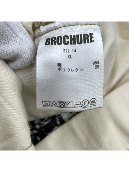 BROCHURE×STACKS パンツ 1P CHINO STACKS 1タックワイドチノ XL ベージュ