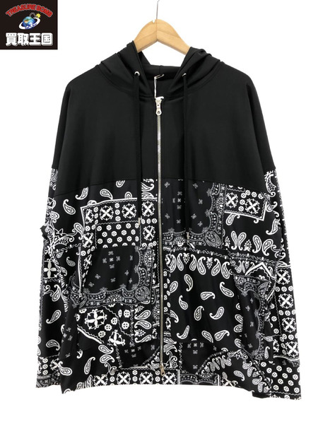 RESOUND CLOTHING Paisley RUSH OVER ZIPUP HOODIE 3 BLK[値下