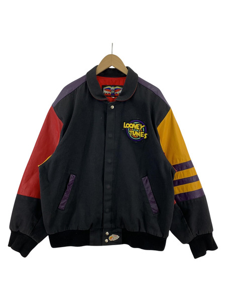 LOONEY TUNES 90s Arrow Leathercare レザー切替 ブルゾン (XL)