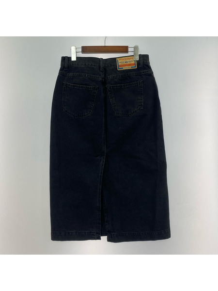 DIESEL ヒザ丈スカート デニムスカート 黒 (w29)
