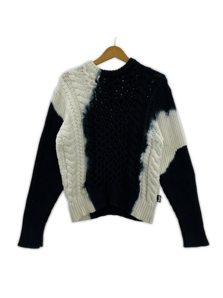 STUSSY Tie Dye Fisherman Sweater フィッシャーマンニット S