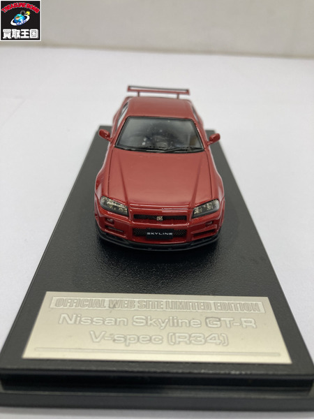 HPI ミラージュ 日産スカイラインGTR R34 V-spec レッド 1/43