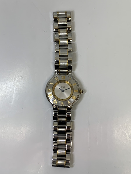 Cartier マスト21 W10073R6 電池交換・仕上げ済 カルティエ Must 21 SM 腕時計 シルバー文字盤 レディースQZ