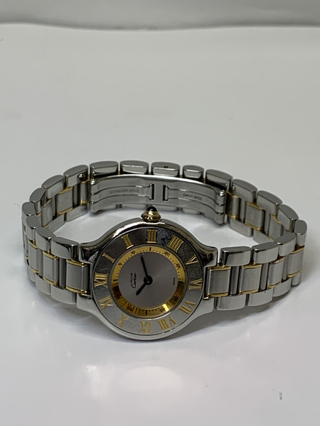 Cartier マスト21 W10073R6 電池交換・仕上げ済 カルティエ Must 21 SM 腕時計 シルバー文字盤 レディースQZ