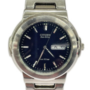 CITIZEN メンズ時計 ECO-DRIVE ソーラー腕時計 文字盤黒