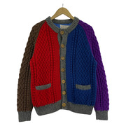 INVERALLAN 茶タグ 4A CARDIGAN クレイジーパターン ニットカーディガン