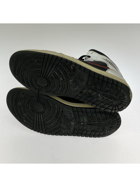 NIKE AIR JORDAN 1 MID BLACK CHILE RED WHITE 27.5㎝[値下]