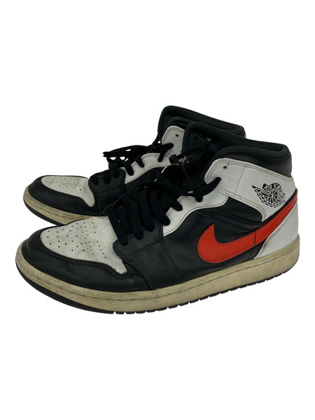 NIKE AIR JORDAN 1 MID BLACK CHILE RED WHITE 27.5㎝[値下]