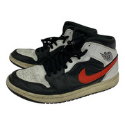 NIKE AIR JORDAN 1 MID BLACK CHILE RED WHITE 27.5㎝