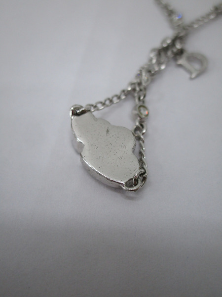 Christian Dior ディオール ラインストーン ハートチャーム ブレスレット